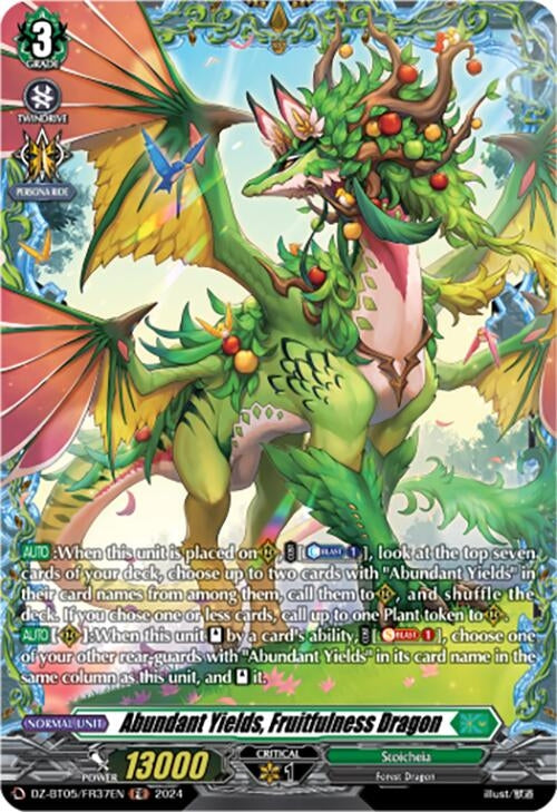 Abundant Yields Fruitfulness Dragon (FR) (DZ-BT05/FR37EN) [BT05OA] - Cardfight Vanguard Single