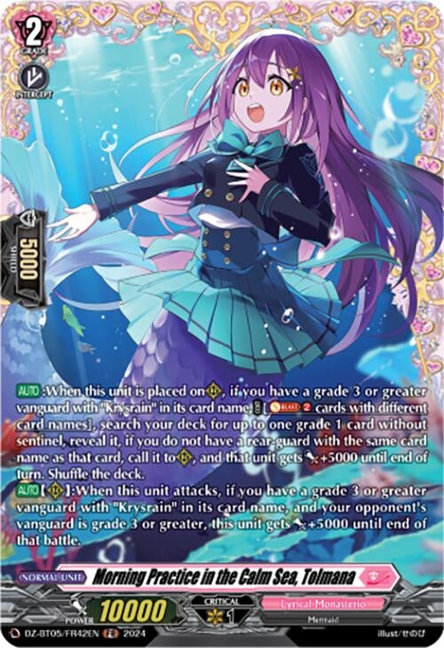 Morning Practice in the Calm Sea Tolmana (FR) (DZ-BT05/FR42EN) [BT05OA] - Cardfight Vanguard Single