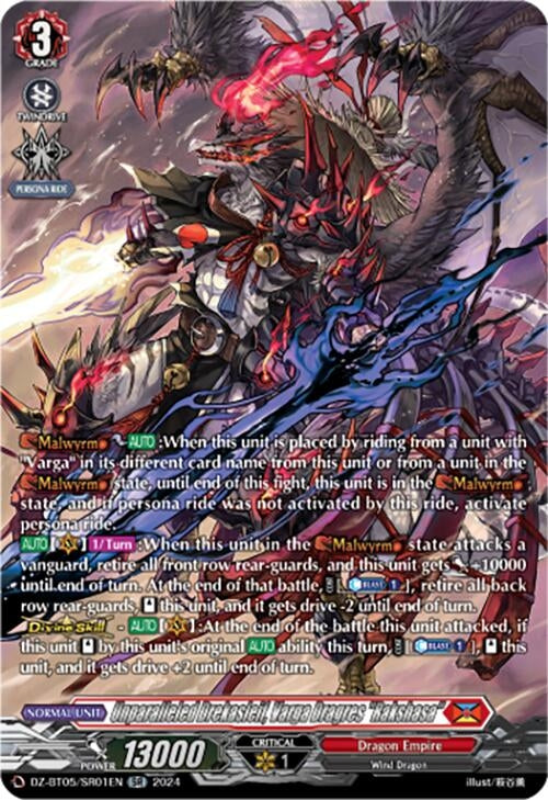 Unparalleled Drekasleif Varga Dragres ’Rakshasa’ (SR) (DZ-BT05/SR01EN) [BT05OA] - Cardfight Vanguard Single