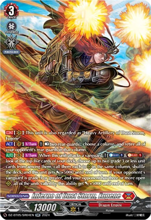 Inferno of Dust Storm Eugene (SR) (DZ-BT05/SR04EN) [BT05OA] - Cardfight Vanguard Single