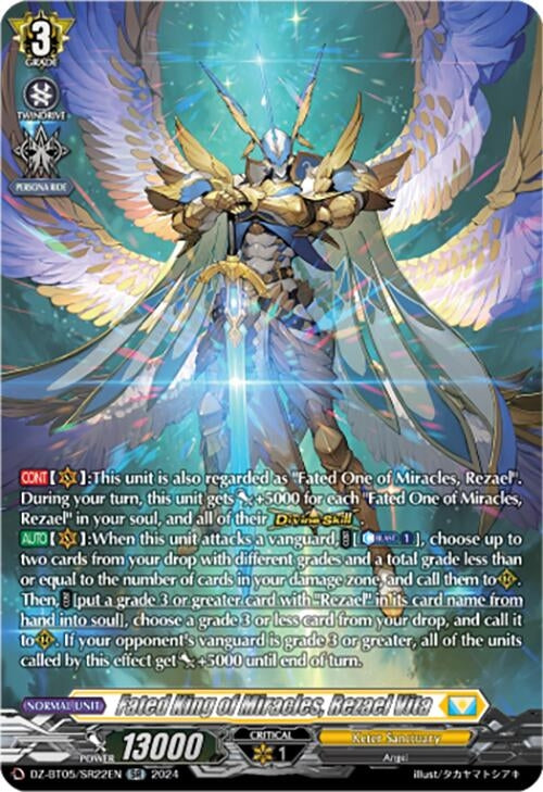 Fated King of Miracles Rezael Vita (SR) (DZ-BT05/SR22EN) [BT05OA] - Cardfight Vanguard Single