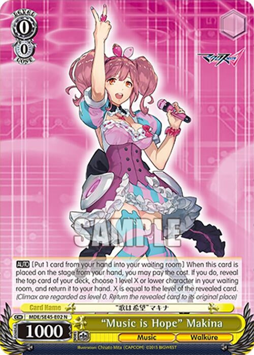 ’Music is Hope’ Makina (MDE/SE45E02 N) [MDE/SE45] - Weiss Schwarz Single