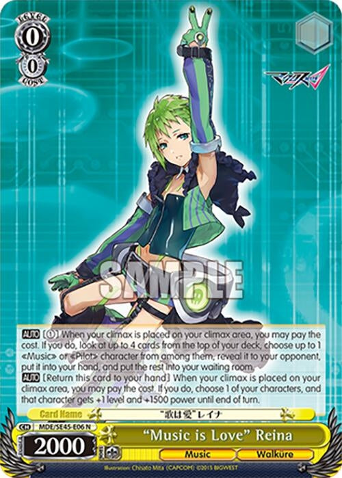 ’Music is Love’ Reina (MDE/SE45E06 N) [MDE/SE45] - Weiss Schwarz Single