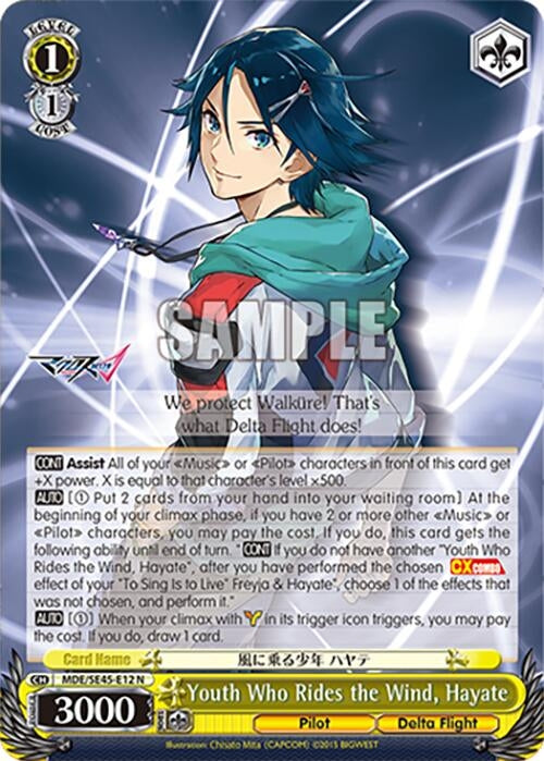 Youth Who Rides the Wind Hayate (MDE/SE45E12 N) [MDE/SE45] - Weiss Schwarz Single