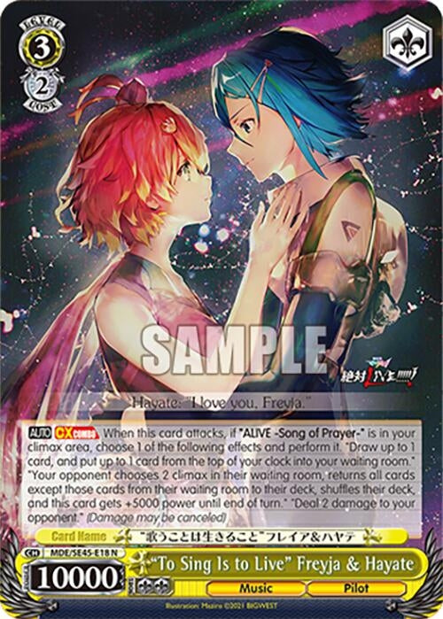 ’To Sing Is to Live’ Freyja & Hayate (MDE/SE45E18 N) [MDE/SE45] - Weiss Schwarz Single