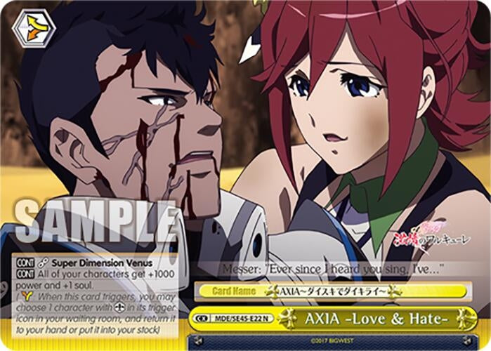 AXIA Love & Hate (MDE/SE45E22 N) [MDE/SE45] - Weiss Schwarz Single