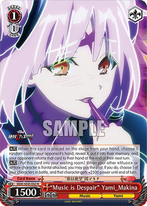 ’Music is Despair’ Yami_Makina (MDE/SE45E42 N) [MDE/SE45] - Weiss Schwarz Single