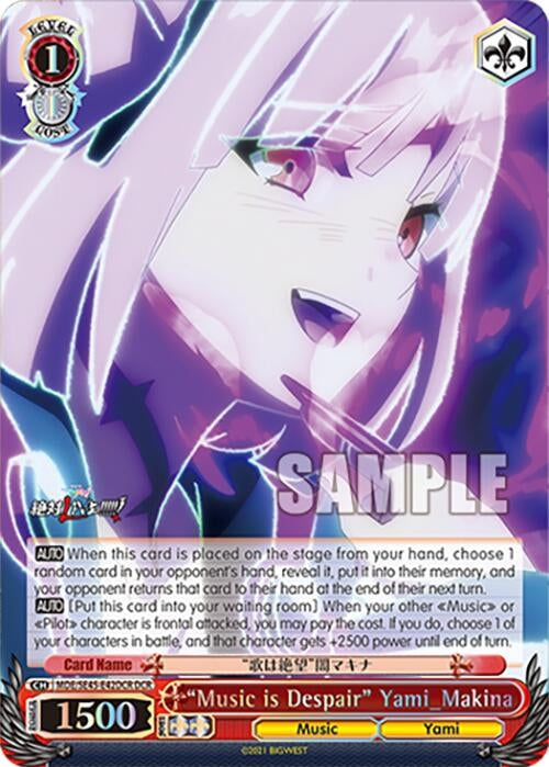 ’Music is Despair’ Yami_Makina (DCR) (MDE/SE45E42DCR DCR) [MDE/SE45] - Weiss Schwarz Single