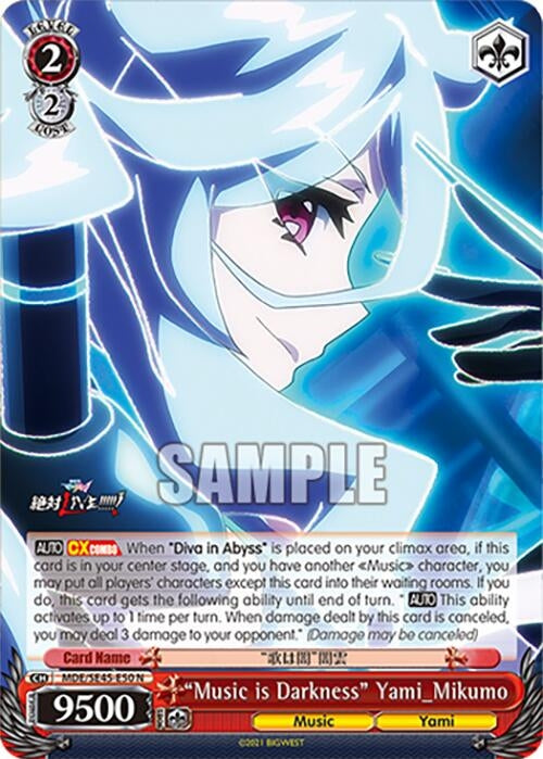 ’Music is Darkness’ Yami_Mikumo (MDE/SE45E50 N) [MDE/SE45] - Weiss Schwarz Single