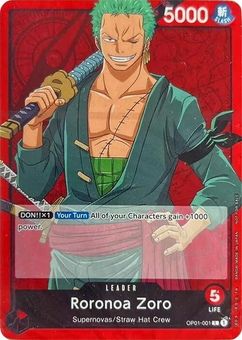 Roronoa Zoro (OP01-001) (OPDD) - One Piece Card Game Single