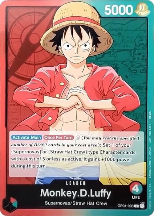 Monkey.D.Luffy (003) (OP01-003) (OPDD) - One Piece Card Game Single