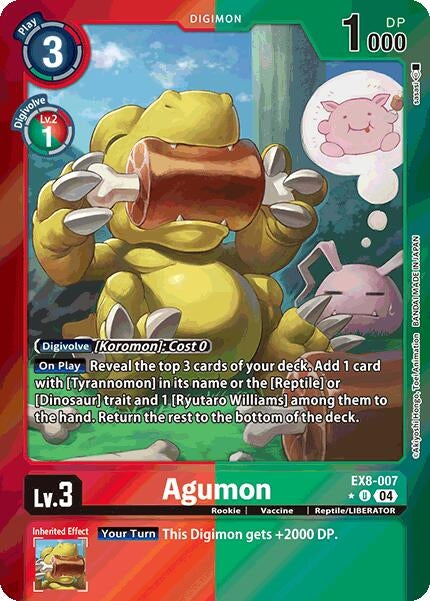 Agumon - EX8-007 (Limited Foil) (EX8-007 U) - Digimon Card Game Single