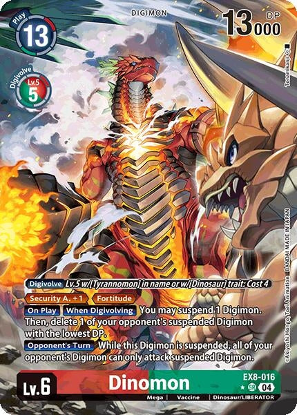 Dinomon (Alternate Art) (EX8-016 SR) - Digimon Card Game Single
