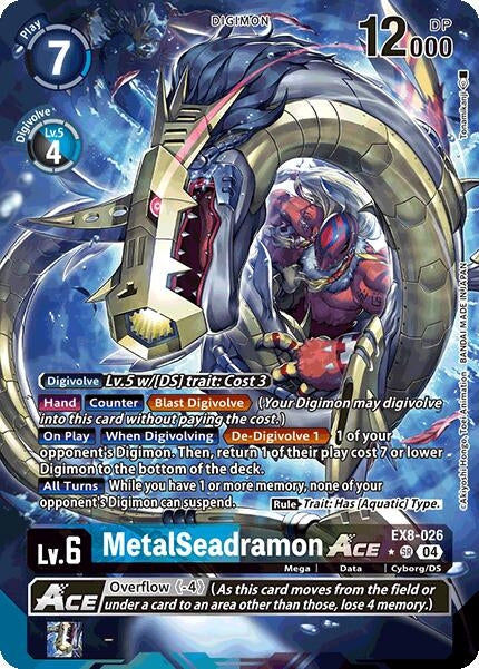 MetalSeadramon ACE (Alternate Art) (EX8-026 SR) - Digimon Card Game Single