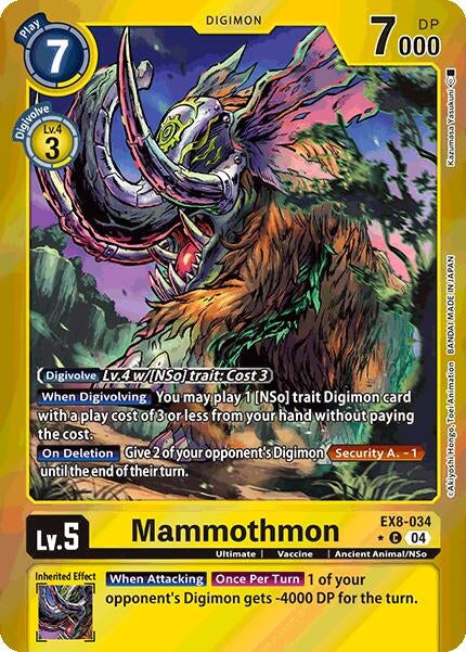 Mammothmon (Limited Foil) (EX8-034 C) - Digimon Card Game Single