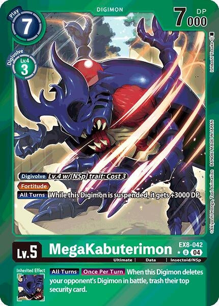 MegaKabuterimon (Limited Foil) (EX8-042 U) - Digimon Card Game Single