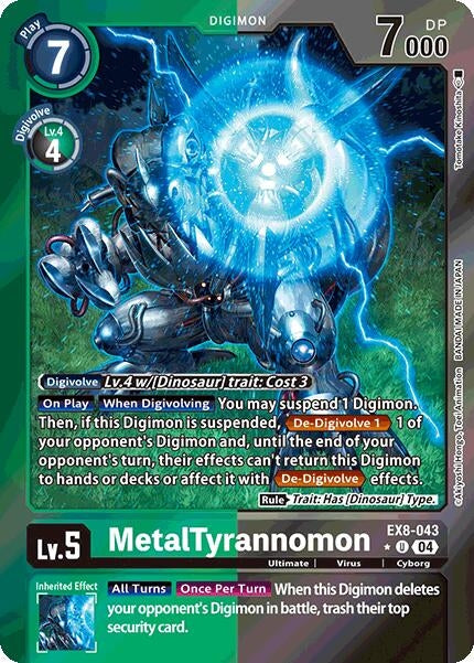 MetalTyrannomon (Limited Foil) (EX8-043 U) - Digimon Card Game Single