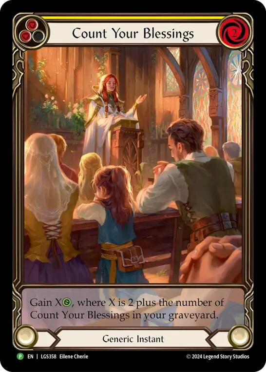 Count Your Blessings (Yellow) - LGS359 (LGS358) [PR] - Flesh and Blood TCG Single