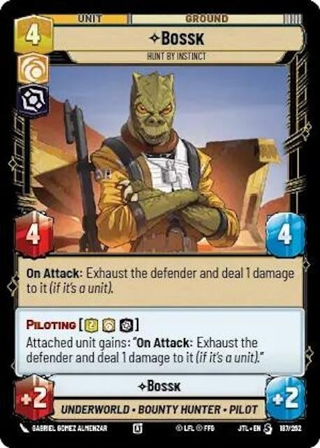 Bossk - Hunt By Instict (187/257) (JTL) - Star Wars: Unlimited Single