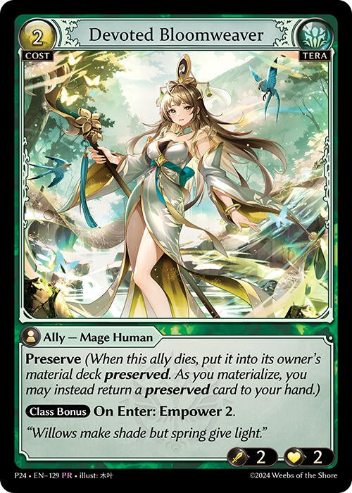 Image for Devoted Bloomweaver (129) (Promotional Cards) - Grand Archive TCG