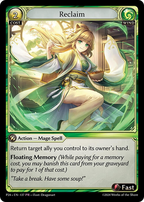Image for Reclaim (137) (Promotional Cards) - Grand Archive TCG