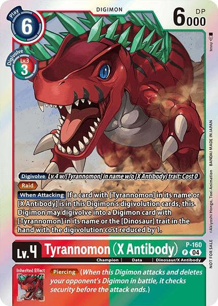 Tyrannomon (X Antibody) (-Chain of Liberation- Upgrade Pack (P-160 P) [D-PR] - Digimon Card Game Sealed