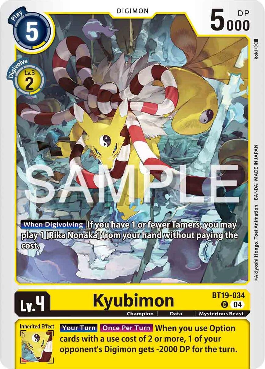 Kyubimon (BT19-034 C) [BT18-20] - Digimon Card Game Single