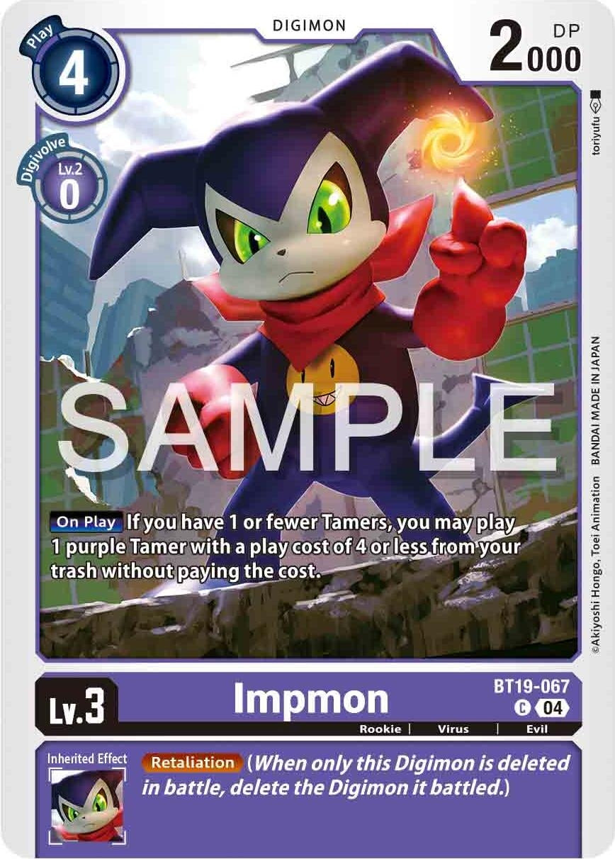 Impmon (BT19-067 C) [BT18-20] - Digimon Card Game Single