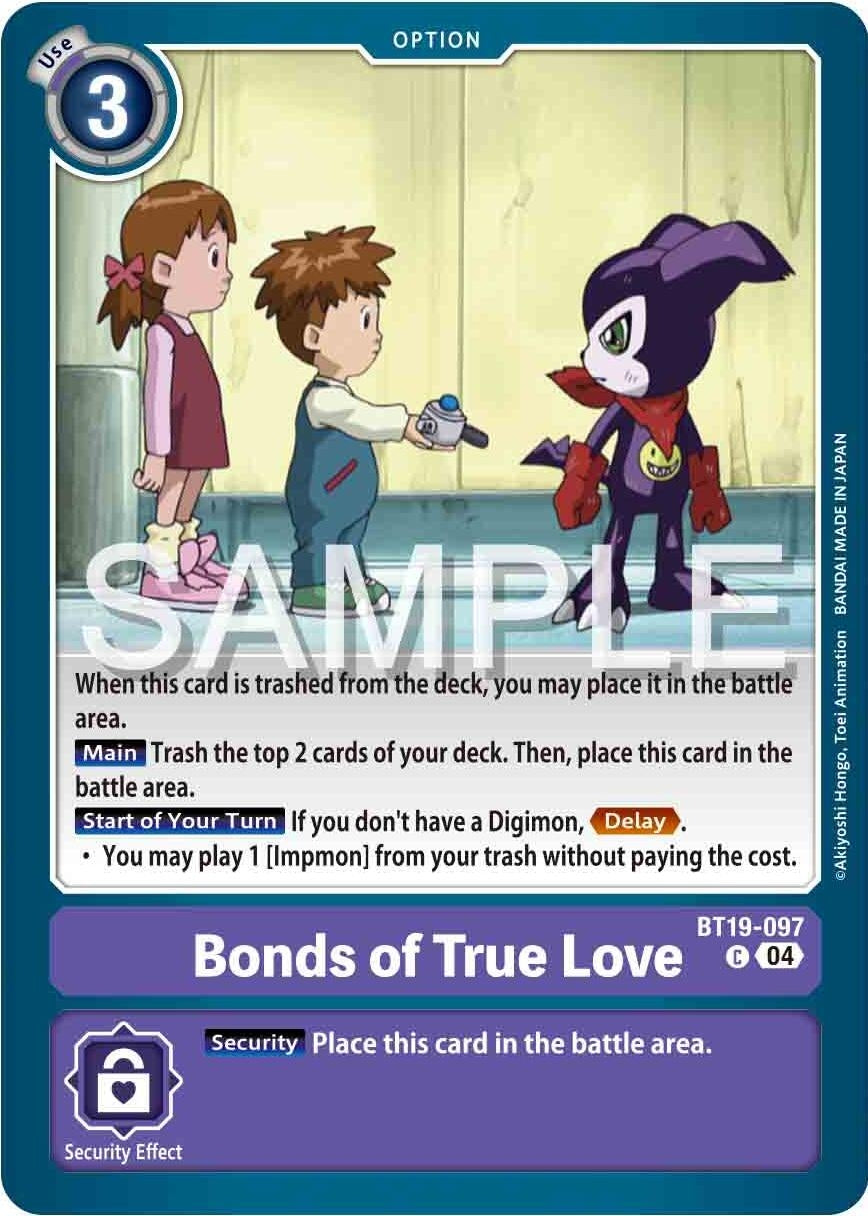 Bonds of True Love (BT19-097 C) [BT18-20] - Digimon Card Game Single