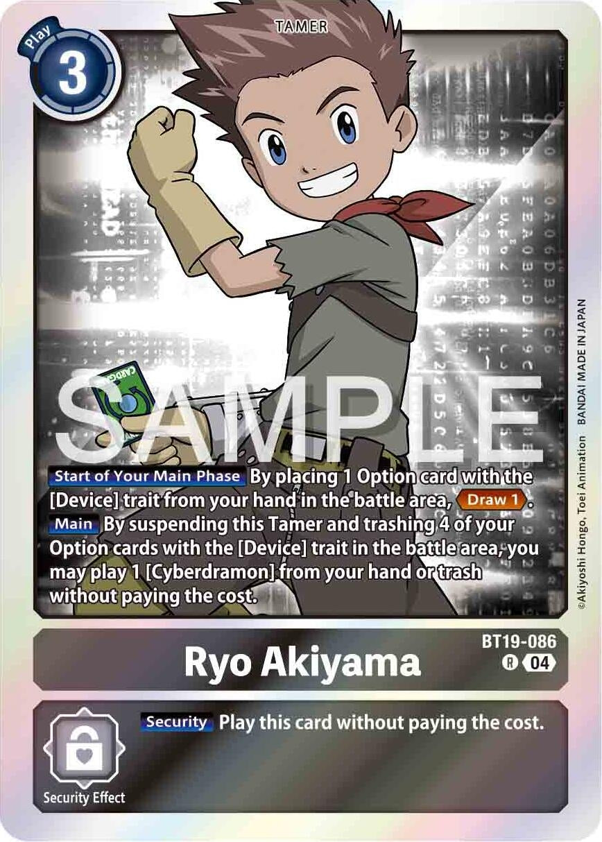 Ryo Akiyama (BT19-086 R) [BT18-20] - Digimon Card Game Single