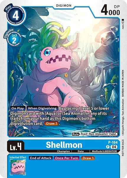 Shellmon (Store Tournament 2025 Vo.1 Participation Pack) (P-164 P) [D-PR] - Digimon Card Game Sealed