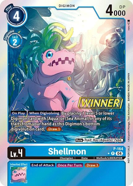 Shellmon (Store Tournament 2025 Vo.1 Winner Pack) (P-164 P) [D-PR] - Digimon Card Game Sealed
