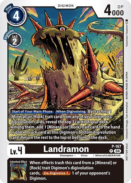 Landramon (Store Tournament 2025 Vo.1 Participation Pack) (P-167 P) [D-PR] - Digimon Card Game Sealed