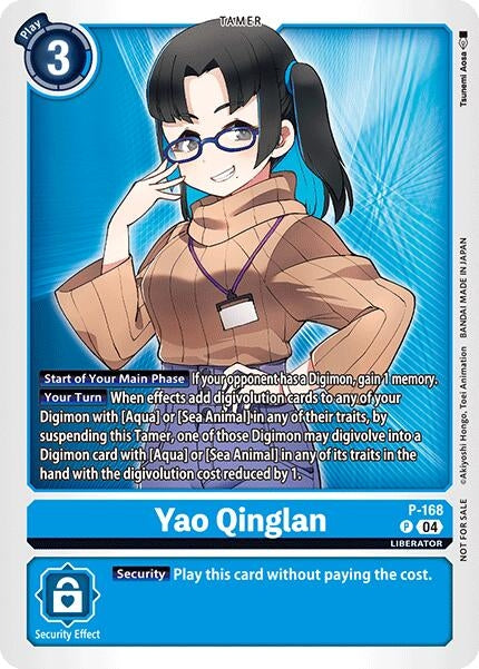 Yao Qinglan (Store Tournament 2025 Vo.1 Participation Pack) (P-168 P) [D-PR] - Digimon Card Game Sealed