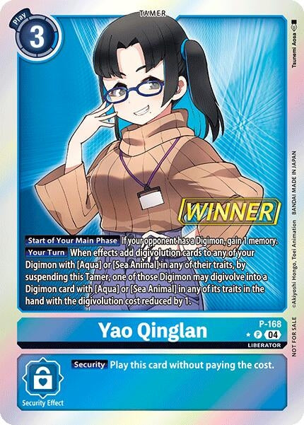 Yao Qinglan (Store Tournament 2025 Vo.1 Winner Pack) (P-168 P) [D-PR] - Digimon Card Game Sealed