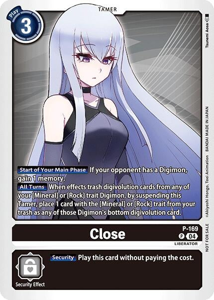 Close (Store Tournament 2025 Vo.1 Participation Pack) (P-169 P) [D-PR] - Digimon Card Game Sealed