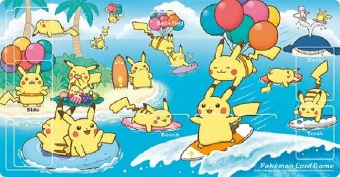 Pokemon TCG: Pokemon Center Japan Exclusive Surfing Pikachu & Flying Pikachu - Playmats Sealed