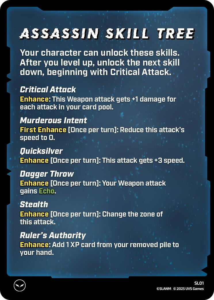 Assassin Skill Tree (SL01 0/20) [SLO] - UniVersus Sealed