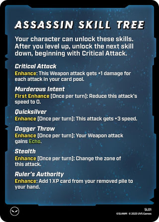 Assassin Skill Tree (SL01 0/20) [SLO] - UniVersus Sealed