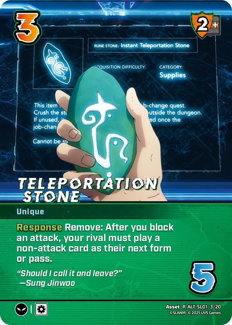 Teleportation Stone (Alternate Art) (SL01 3/20) [SLO] - UniVersus Single