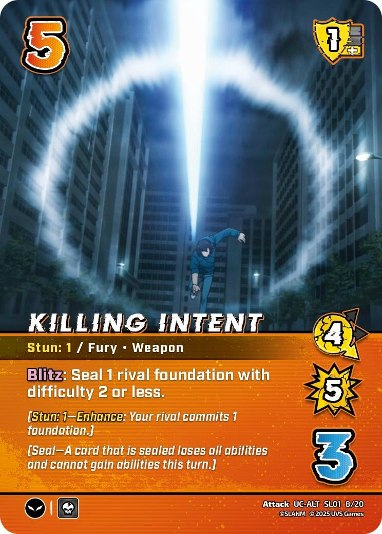 Killing Intent (Alternate Art) (SL01 8/20) [SLO] - UniVersus Single