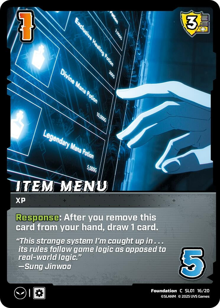 Item Menu (SL01 16/20) [SLO] - UniVersus Single