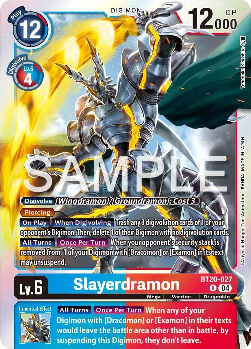 Slayerdramon (BT20-027 R) [BT18-20] - Digimon Card Game Single
