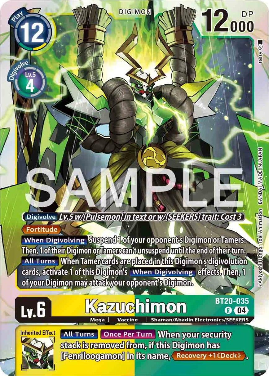 Kazuchimon (BT20-035 R) [BT18-20] - Digimon Card Game Single