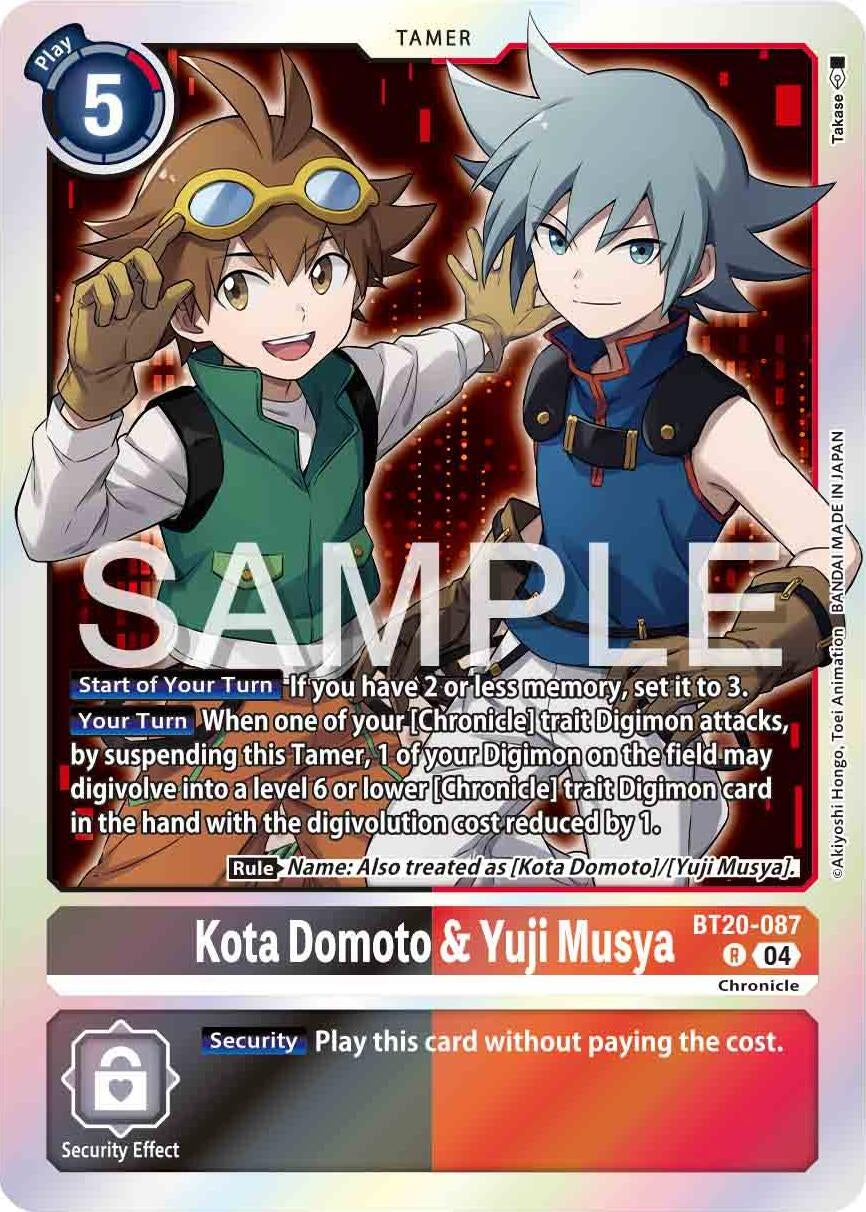 Kota Domoto & Yuji Musya (BT20-087 R) [BT18-20] - Digimon Card Game Single