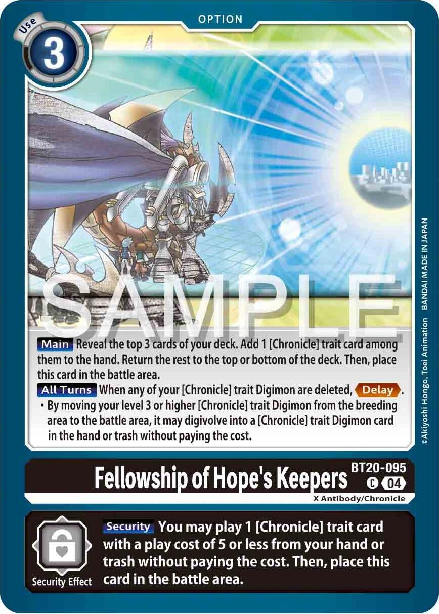 Fellowship of Hope’s Keepers (BT20-095 C) [BT18-20] - Digimon Card Game Single