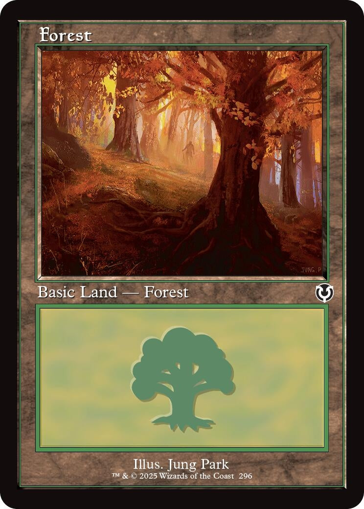 Forest (296) (Retro Frame) (296) [INR] - MTG Single