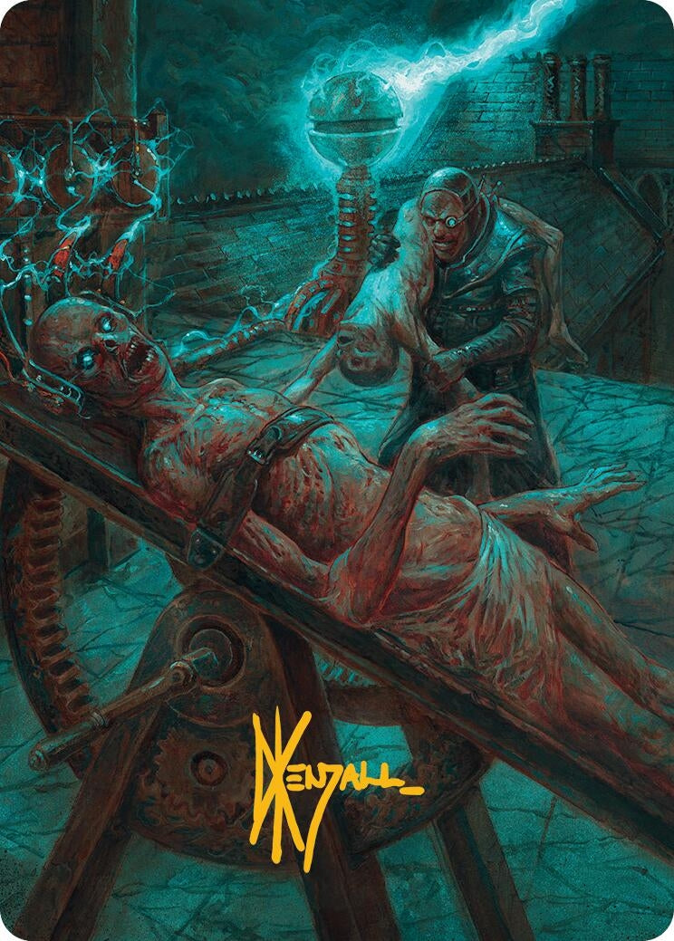 Image for Rooftop Storm Art Card (Gold-Stamped Signature) (8) (Art Series: Innistrad Remastered) - Magic: The Gathering