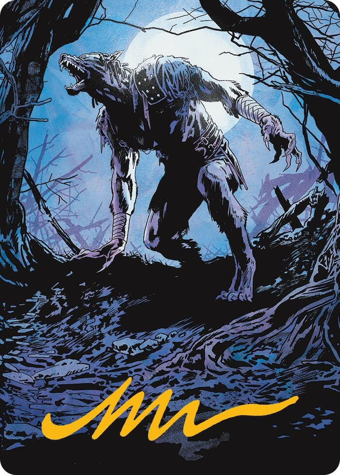 Image for Krallenhorde Howler Art Card (Gold-Stamped Signature) (19) (Art Series: Innistrad Remastered) - Magic: The Gathering