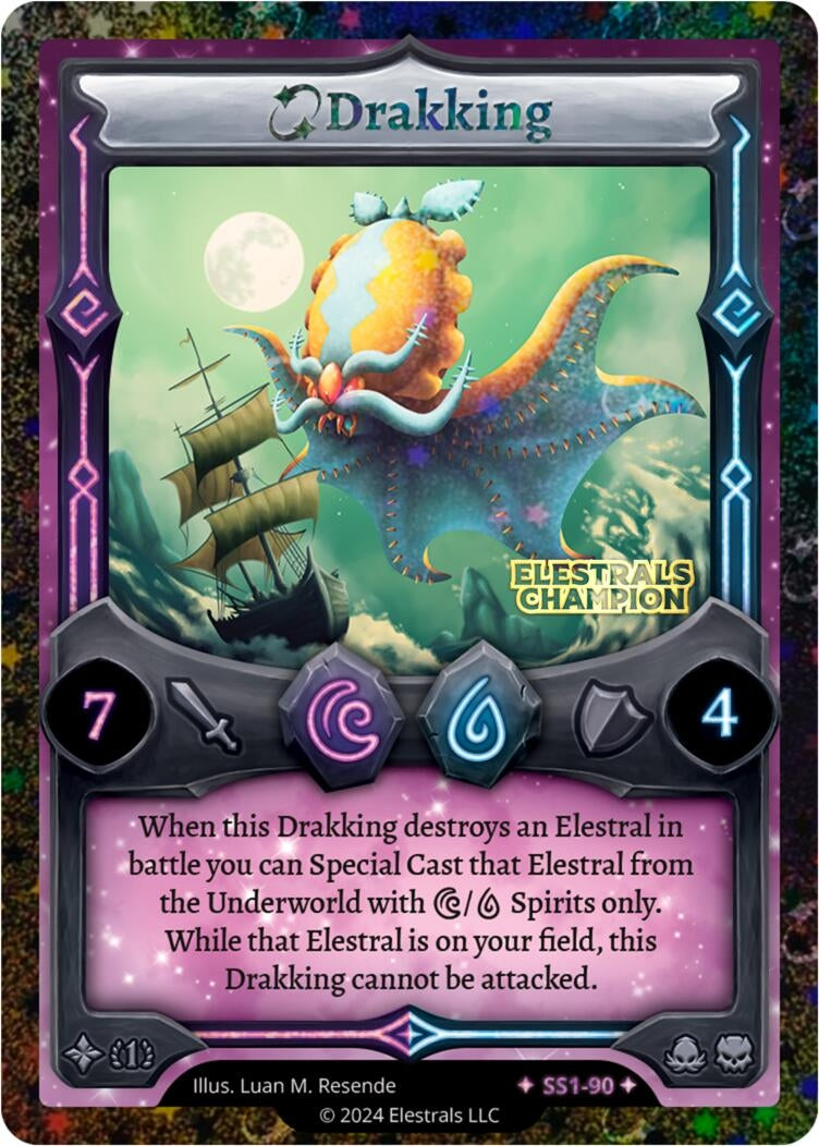 Image for Drakking (Gold Champion Stamped) (SS1-90) (Shattered Stars Chapter 1 [SS1]) - Elestrals